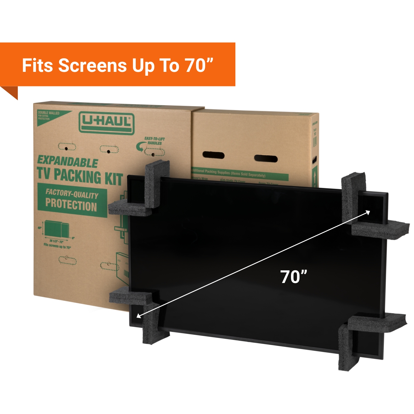 Heavy-Duty Expandable TV Moving Box - Large - Image 2